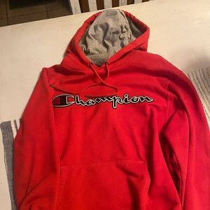 Champion red hoodie - adult small - great condition